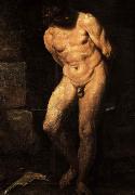 Annibale Carracci Samson imprisoned oil painting on canvas